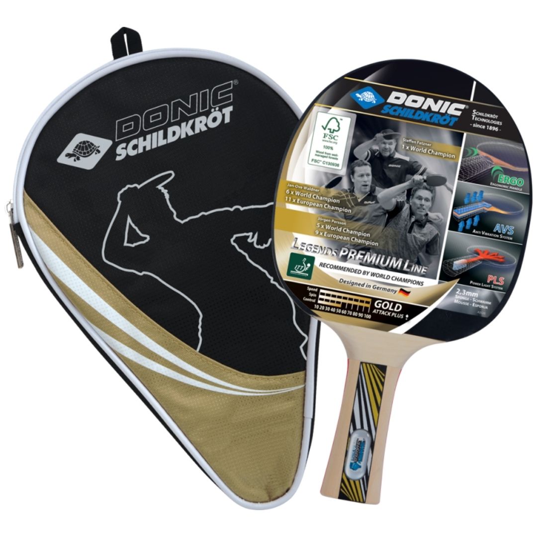 Donic Legend Gold Bat & Cover Set